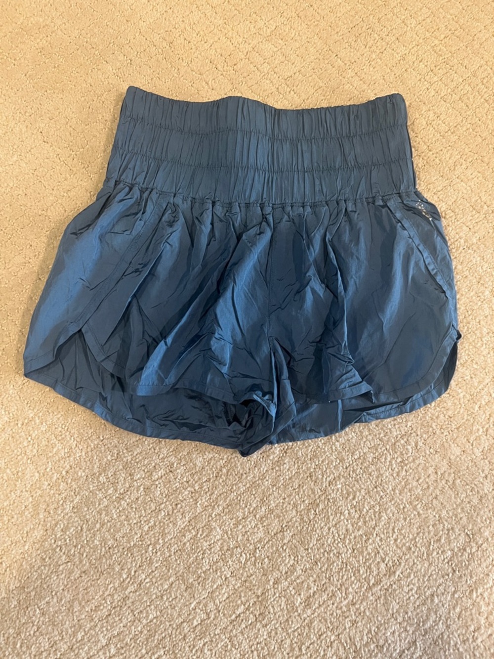 Free People Movement Shorts S Blue Athletic Running Lined Hot Shot Style